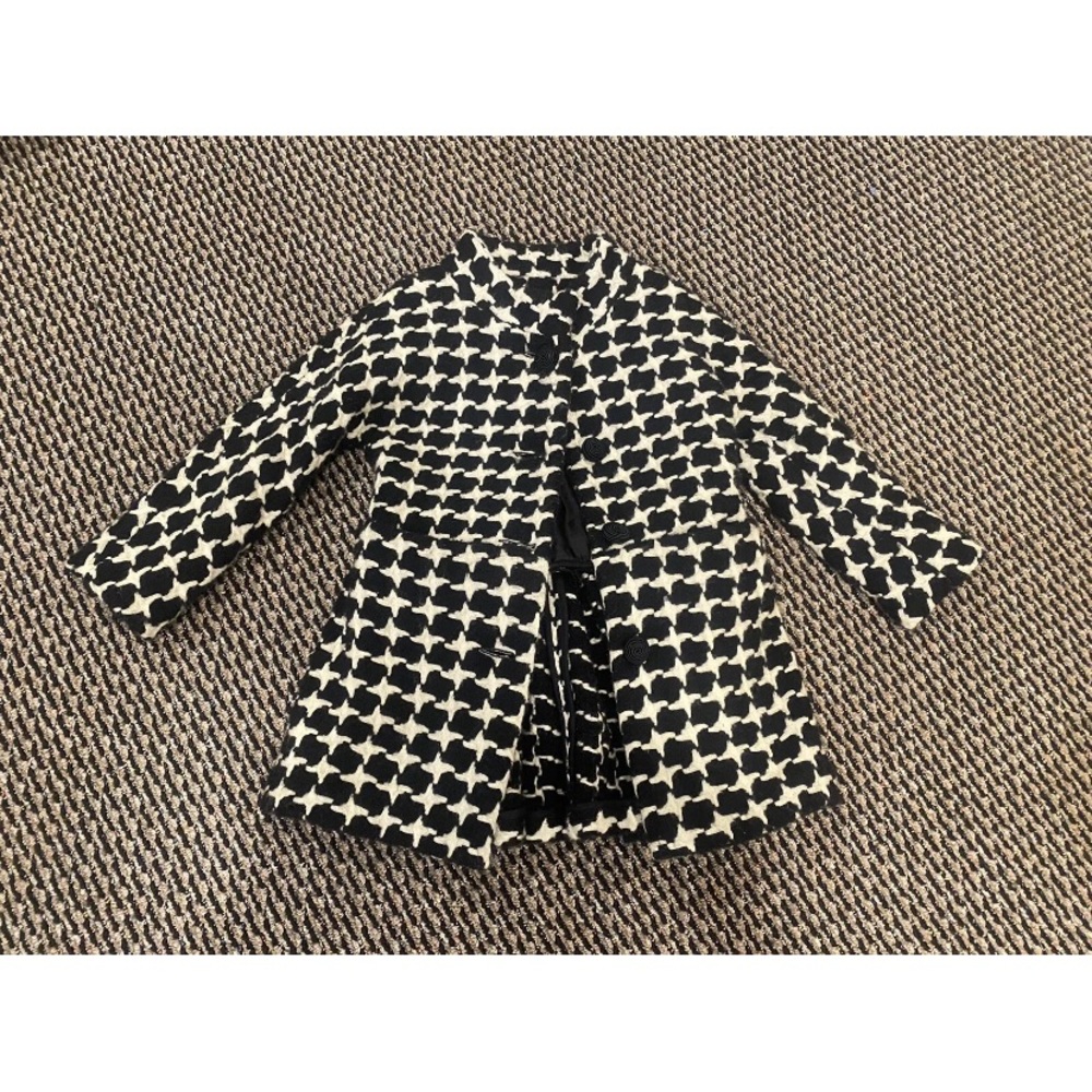 Christian Dior Girls Wool Alpaca Button Lined Peplum Houndstooth Jacket Size 6A